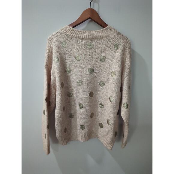 Essentiel Antwerp Light Pink Gold Dot Mohair Blend Sweater - Picture 6 of 6